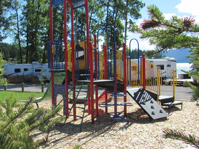 Playground at Birch Bay Resort on Francois Lake, BC